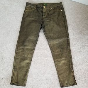 Gold Metallic Jeans